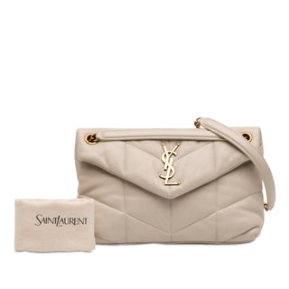 Saint Laurent Small Matelasse Lambskin Monogram LouLou Puffer Shoulder Bag