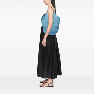 Prada
Raffia Effect Crochet Logo Embroidered Shopping Tote