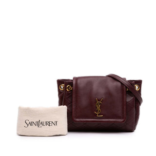 Saint Laurent Mini Quilted Lambskin Monogram Nolita Bag