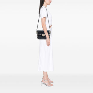 Valentino Small Leather Rockstud Flap Crossbody