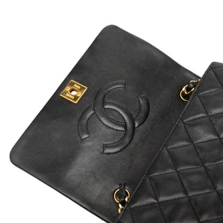 Chanel CC Quilted Lambskin Turnlock Full Single Flap