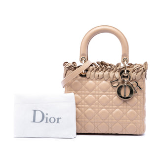 Dior Medium Lambskin Cannage Bow Lady D