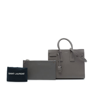 Saint Laurent Small Grained Calfskin Sac De Jour Satchel