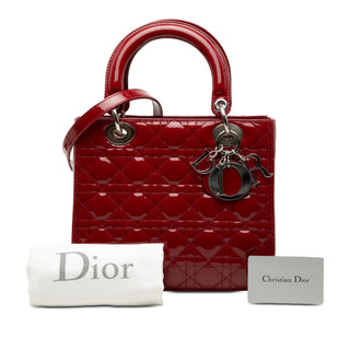 Dior Medium Patent Cannage Lady Dior