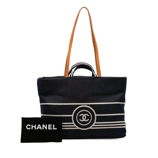 Chanel CC Large Denim Shopping Tote