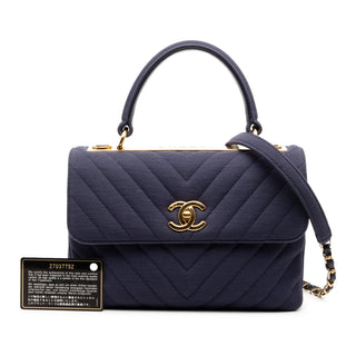 Chanel
Small Chevron Jersey Trendy CC Top Handle Flap