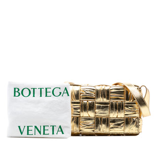 Bottega Veneta
Metallic Calfskin Intreccio Plisse Cassette Crossbody