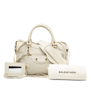 Balenciaga
Mini Perforated Leather Motocross Classic City Satchel